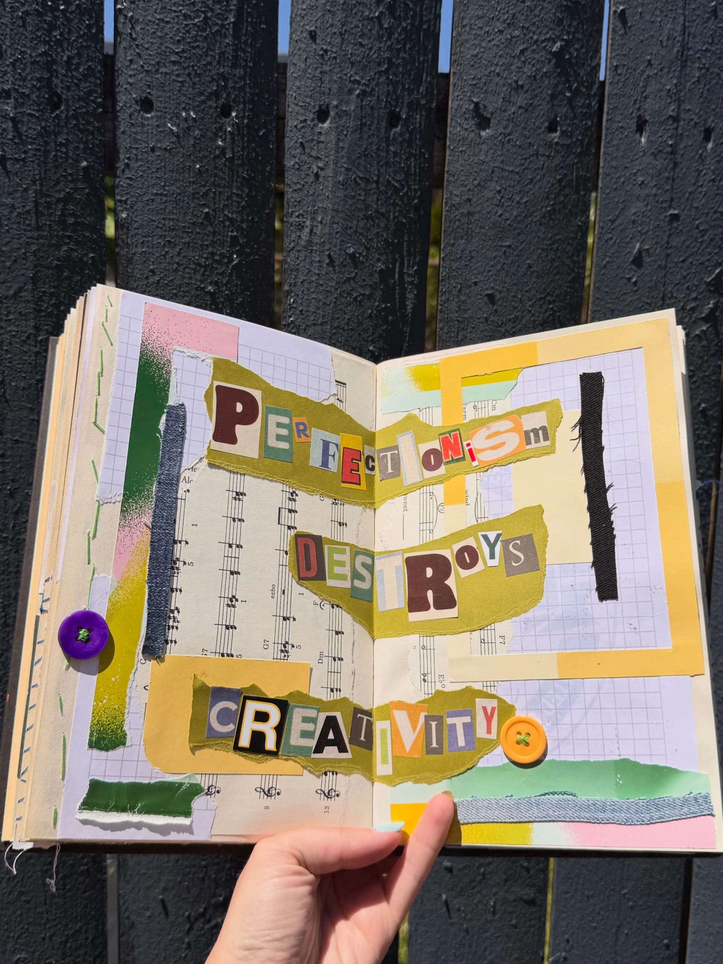 Perfectionism destroys creativity. It is suffocating and full of pressure. 
It stops us from making things to explore. 
Creativity doesn&rsquo;t show up for perfection. It shows up for play, openness, and willingness. Aliveness!
Let&rsquo;s allow for