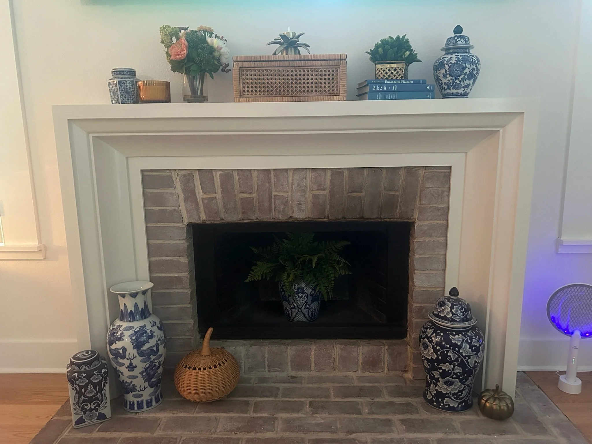Custom fireplace mantel