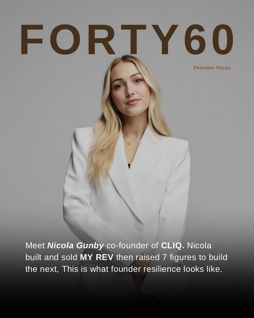 @nicolargunby Co-Founder of @findyourcliq didn&rsquo;t start with a technical background or a perfect roadmap. She started with a problem launched @myrev which she sold for a 7 figure exit to @makeuprevolution This is what founder resilience looks li