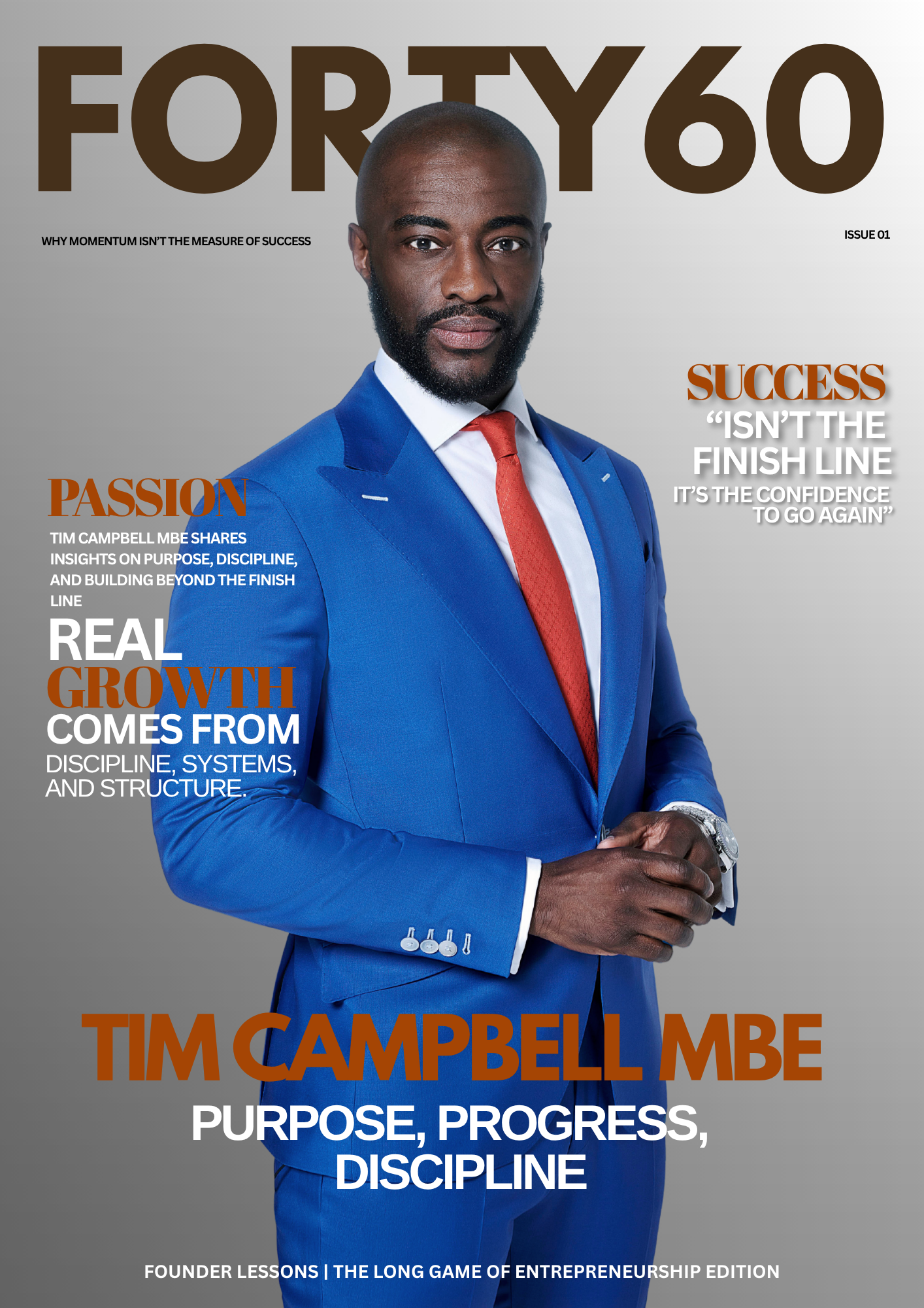 Tim Campbell MBE man in blue suit
