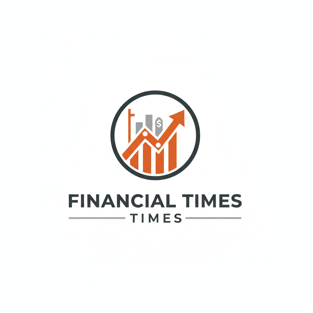 Logo for Financial Times featuring a circular icon with upward trending graph, bar chart, and dollar sign, with the text 'FINANCIAL TIMES' and 'TIMES' below.