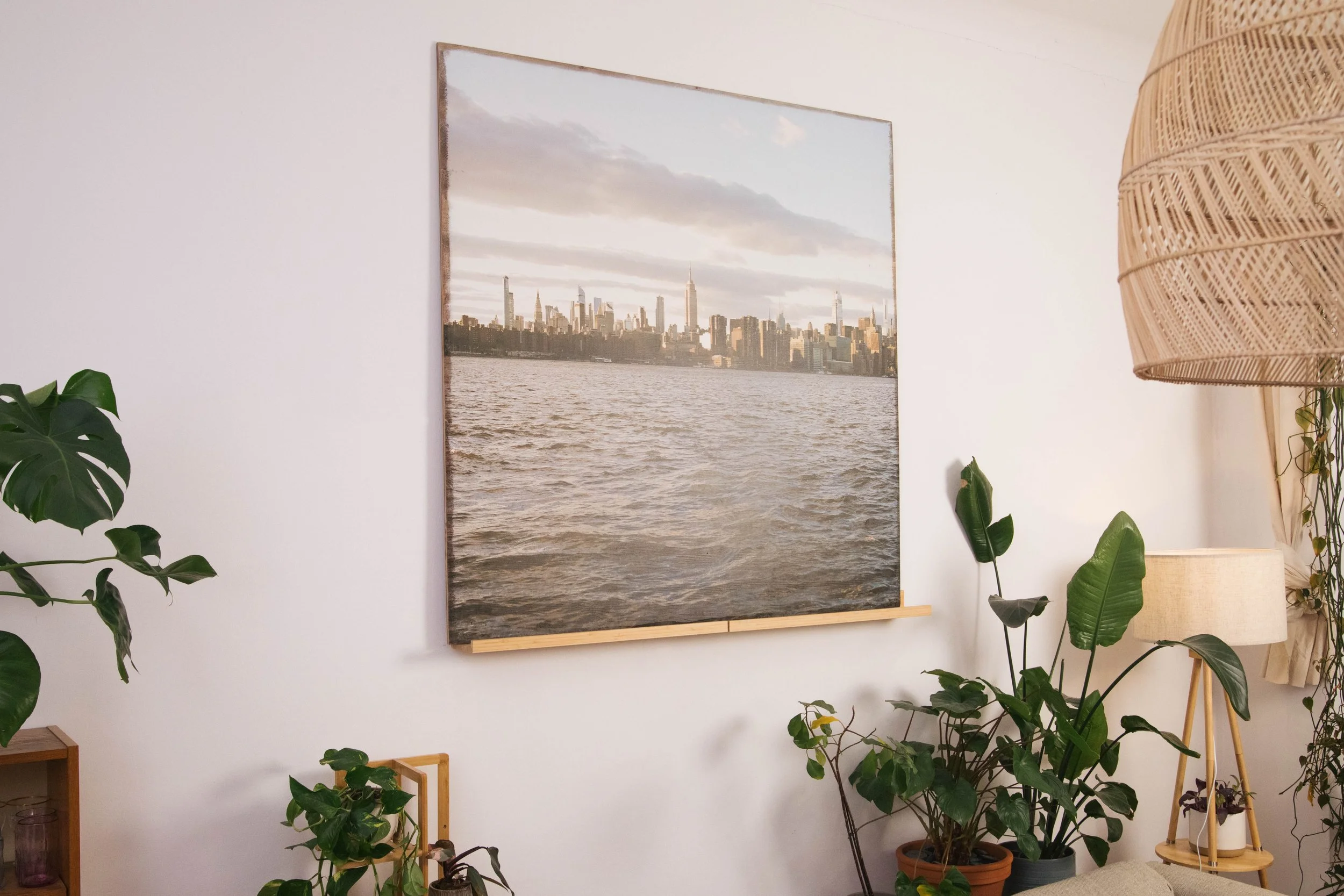 Skyline - 150 x 150 cm on Wood