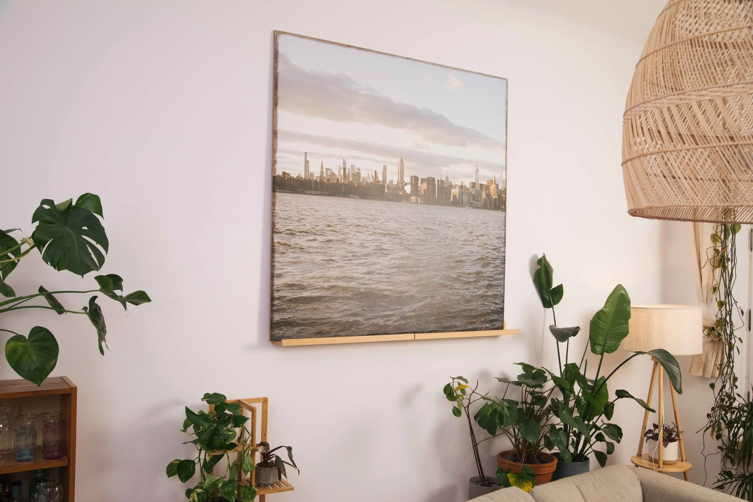 Manhattan - 150 x 150 cm on Wood