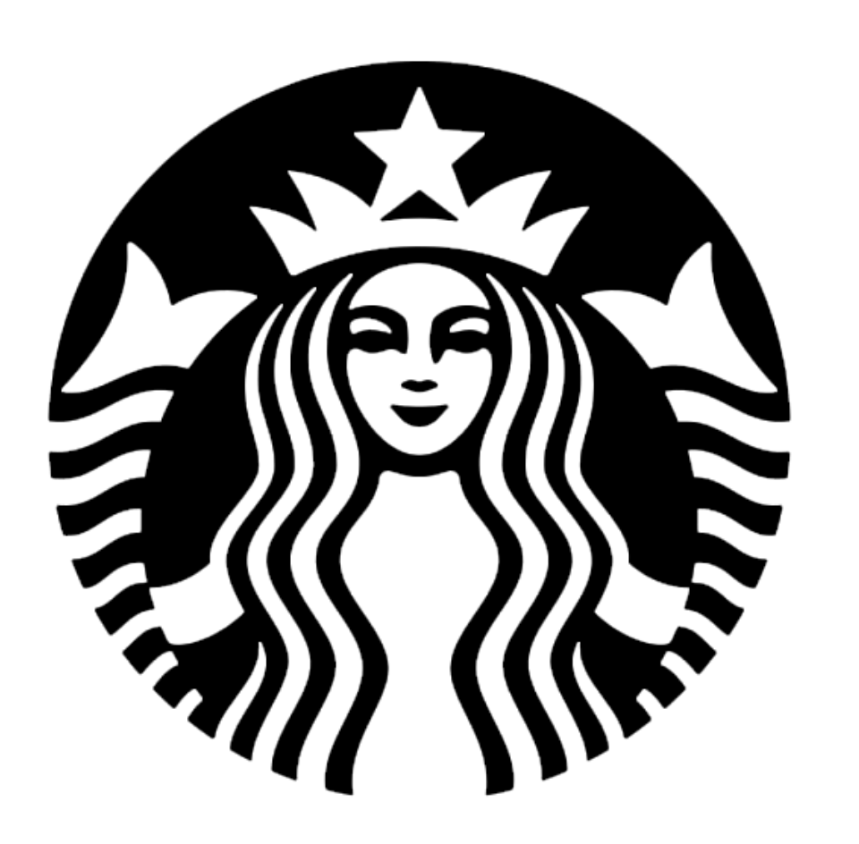 Black and white stylized logo of a woman with long, wavy hair, wearing a crown, with a star above the crown, resembling a mermaid or goddess figure.
