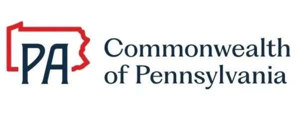 Logo of the Commonwealth of Pennsylvania with a stylized outline of the state and the letters 'PA' inside, alongside the text 'Commonwealth of Pennsylvania'.