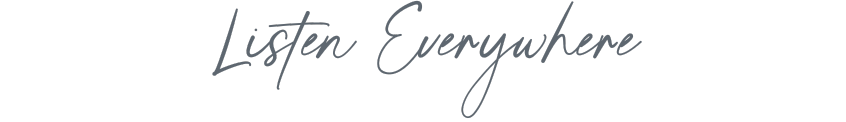 Text saying "Listen Everywhere" in cursive font.