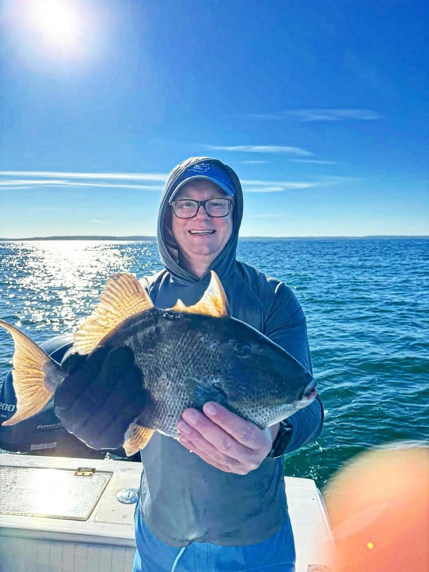 Jumbo #triggerfish mixed in with the #tautog on the @joebaggsoutdoors jigs. 
@sandnreef 
@seatoysmarine 
#togtober #tautogfishing #fallfishing #bottomfishing #falloncapecod