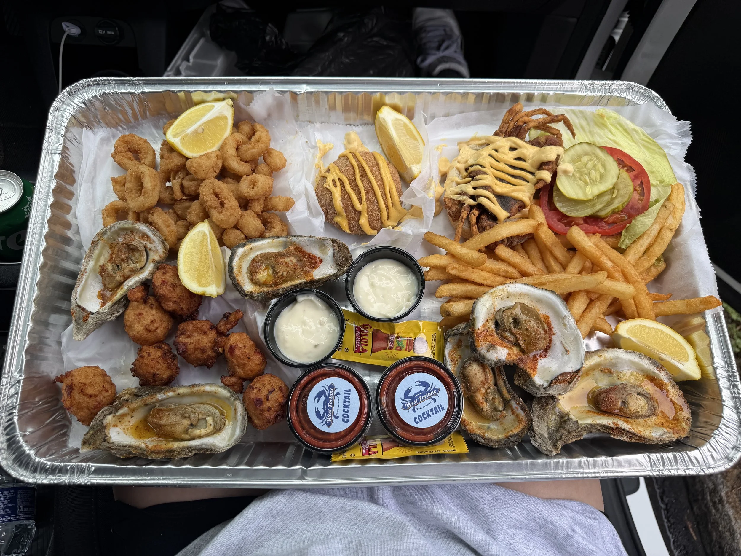 Seafood spread from West Fortune
