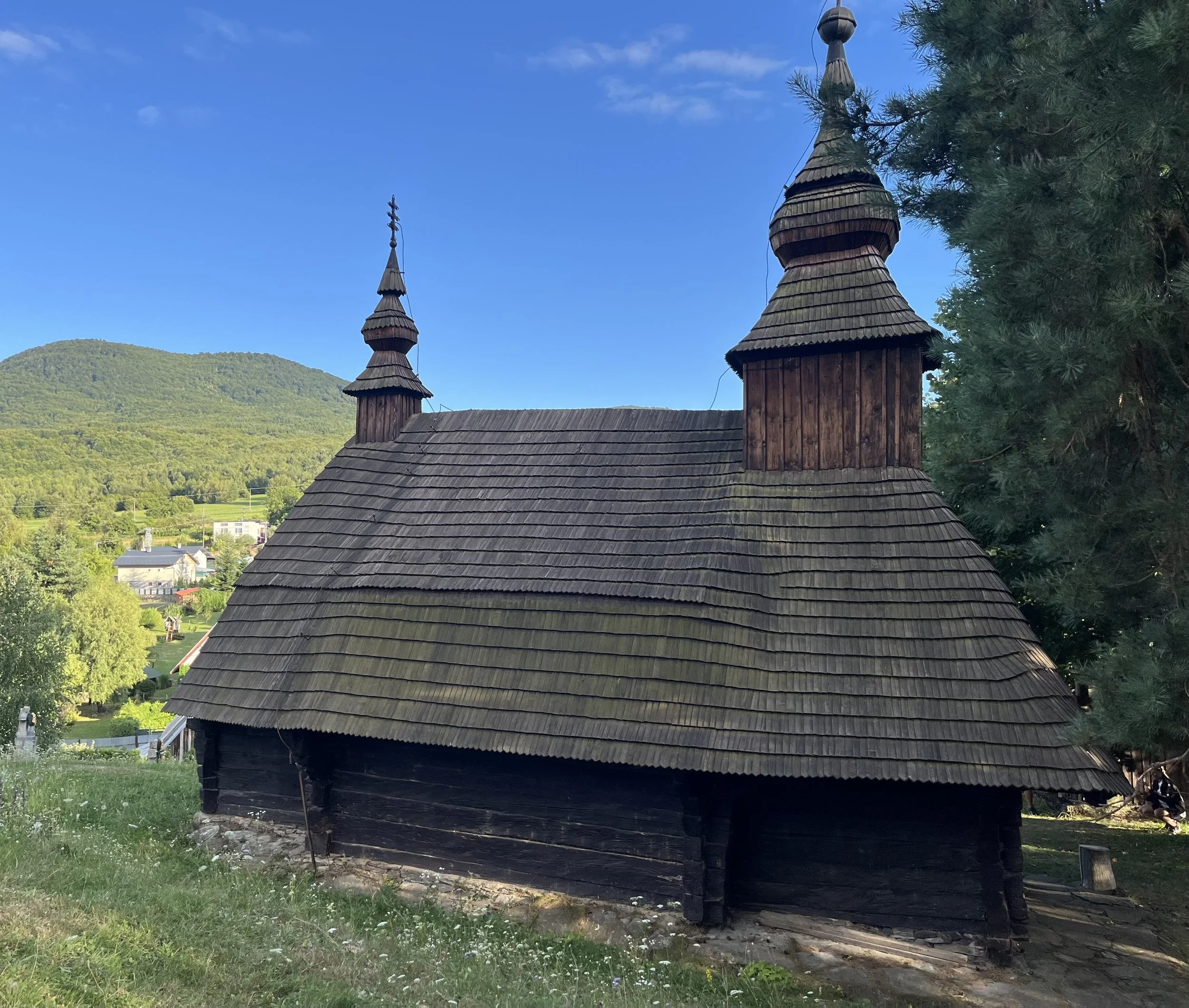 A small wooden church in mountains of Slovakia where Bethany was visiting to see the homeland of her great grandmother who was a healer