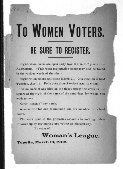 To women voters, be sure to register