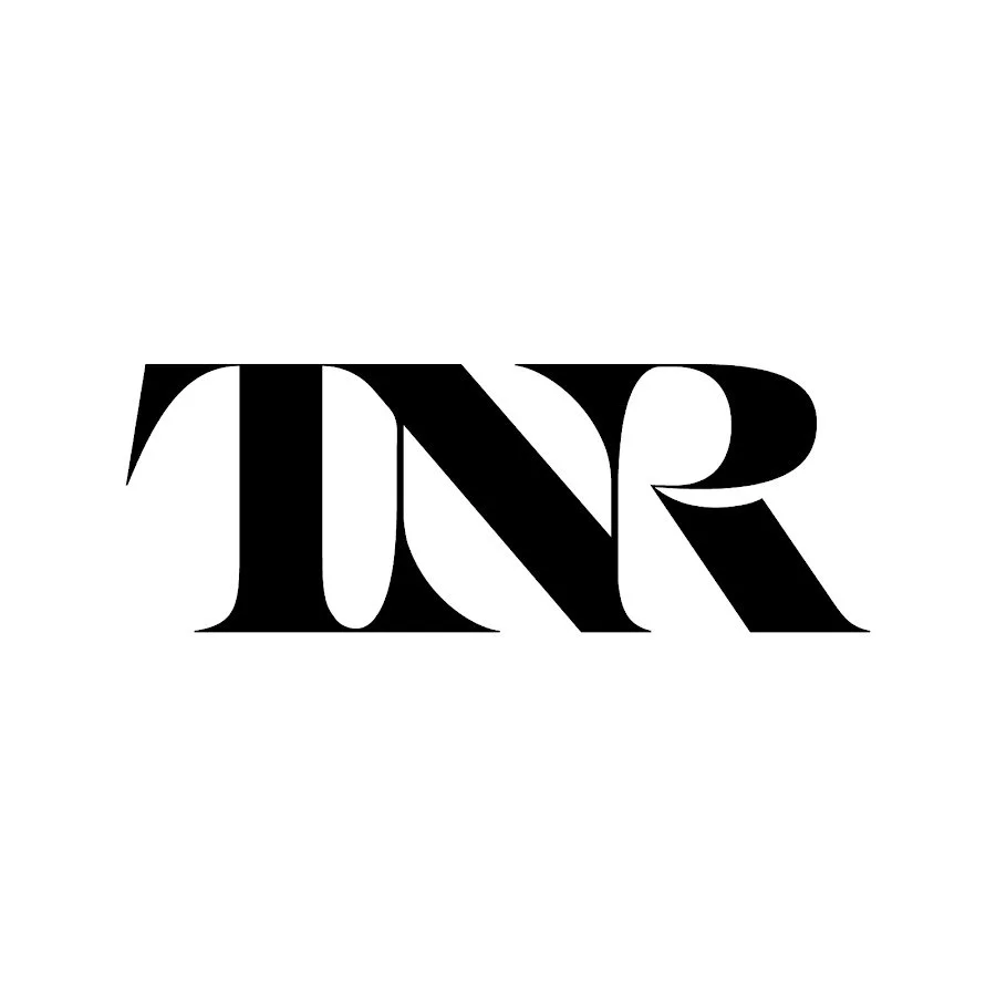Black stylized text forming the word "TNR" on a white background.