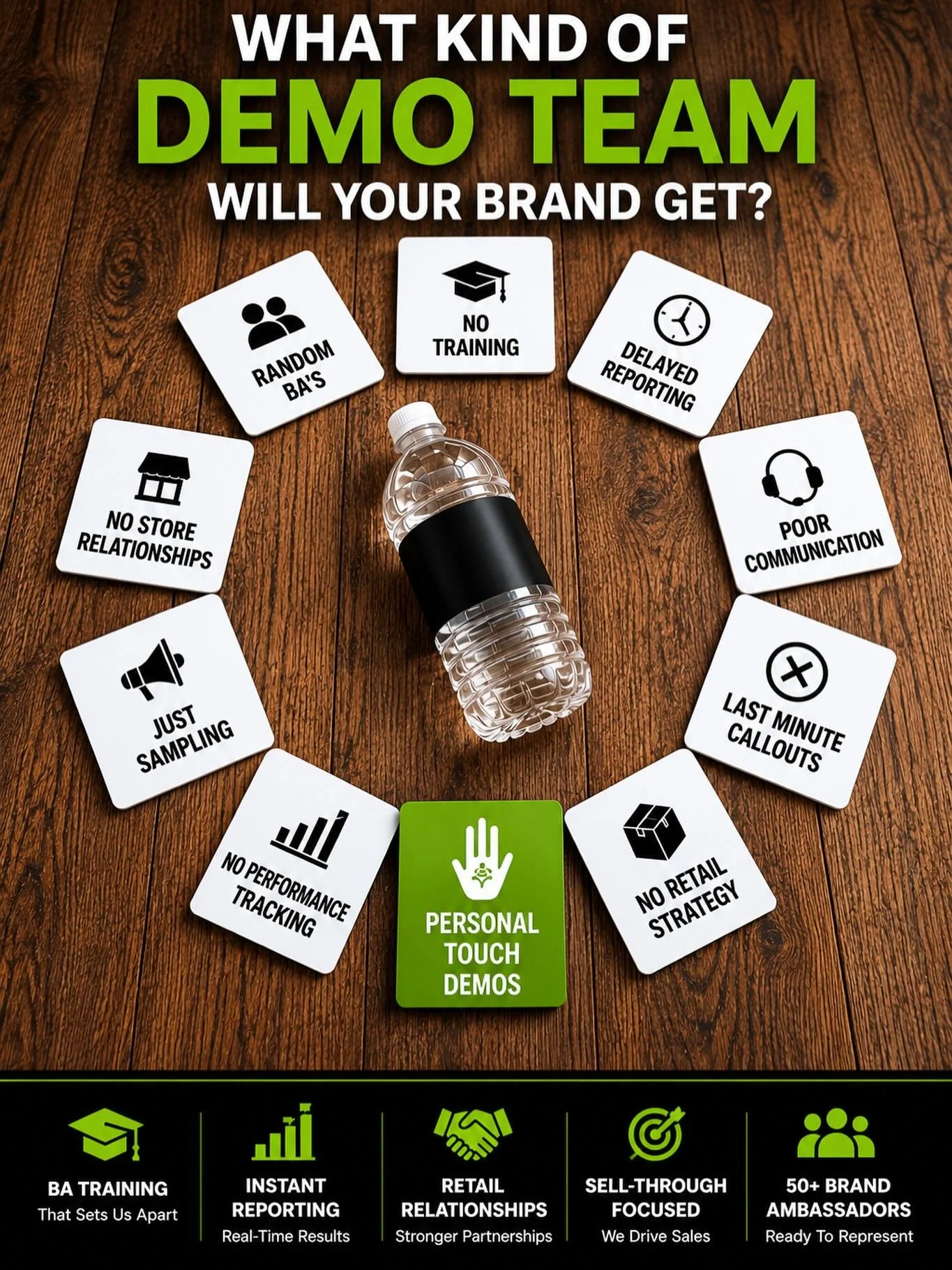The demo industry can make you feel like the deck is stacked against you.

Good news: we show you the deck. And it&rsquo;s always stacked in your favor.

#cpg
#sampling 
#brand 
#merchandising 
#cpgmarketing