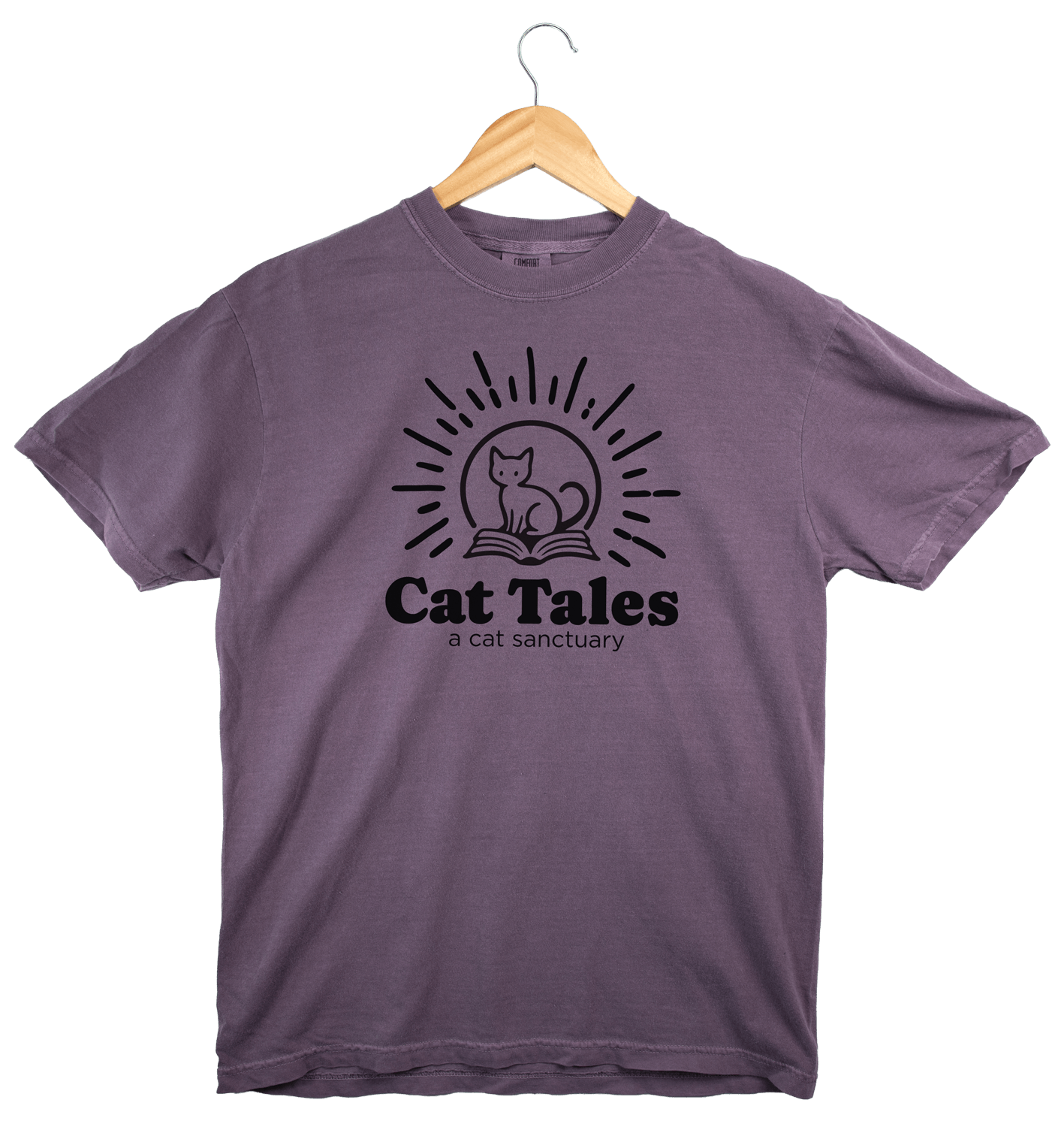 Cat Tales Logo Tee, Grape
