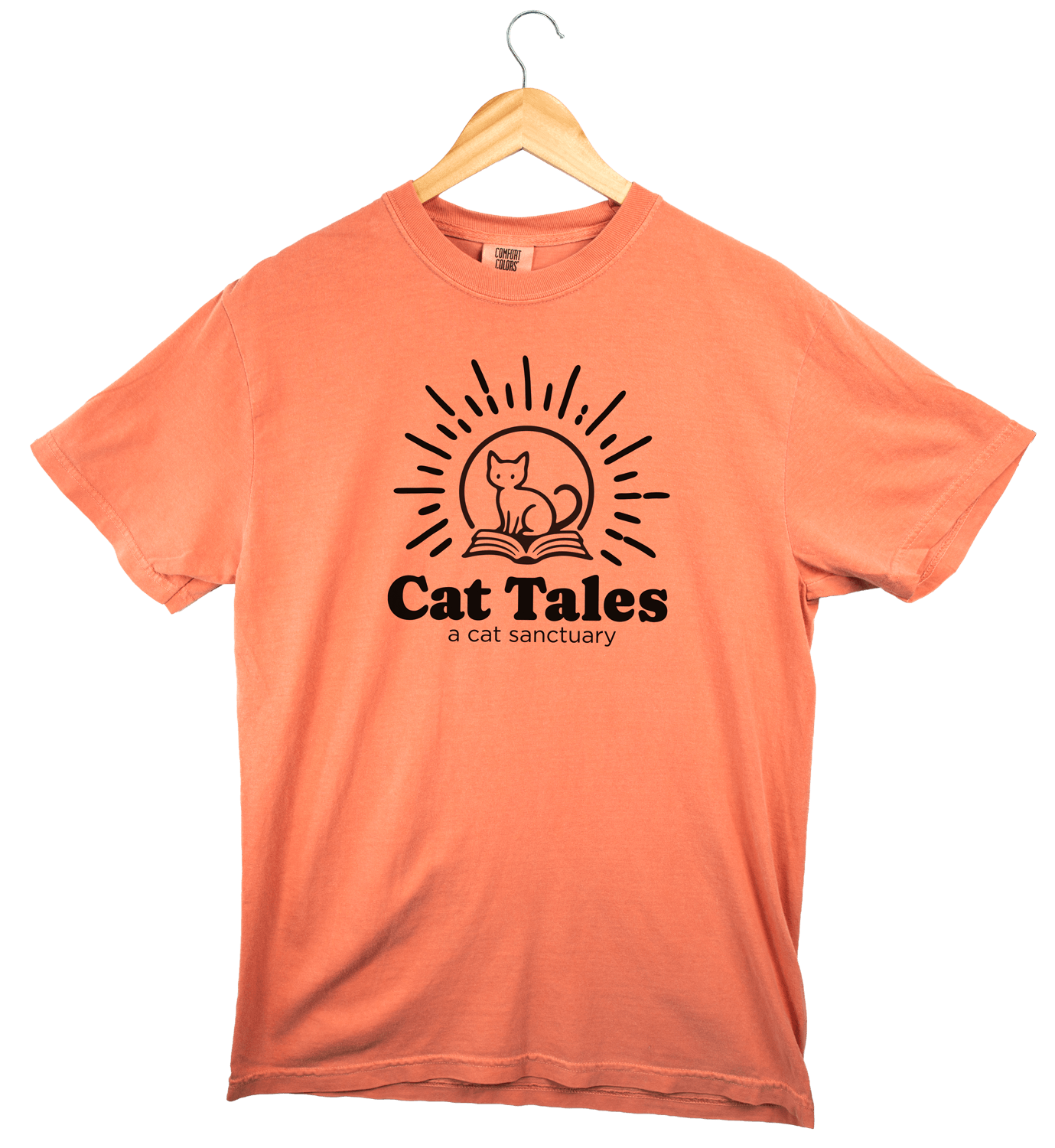 Cat Tales Logo Tee, Terracotta