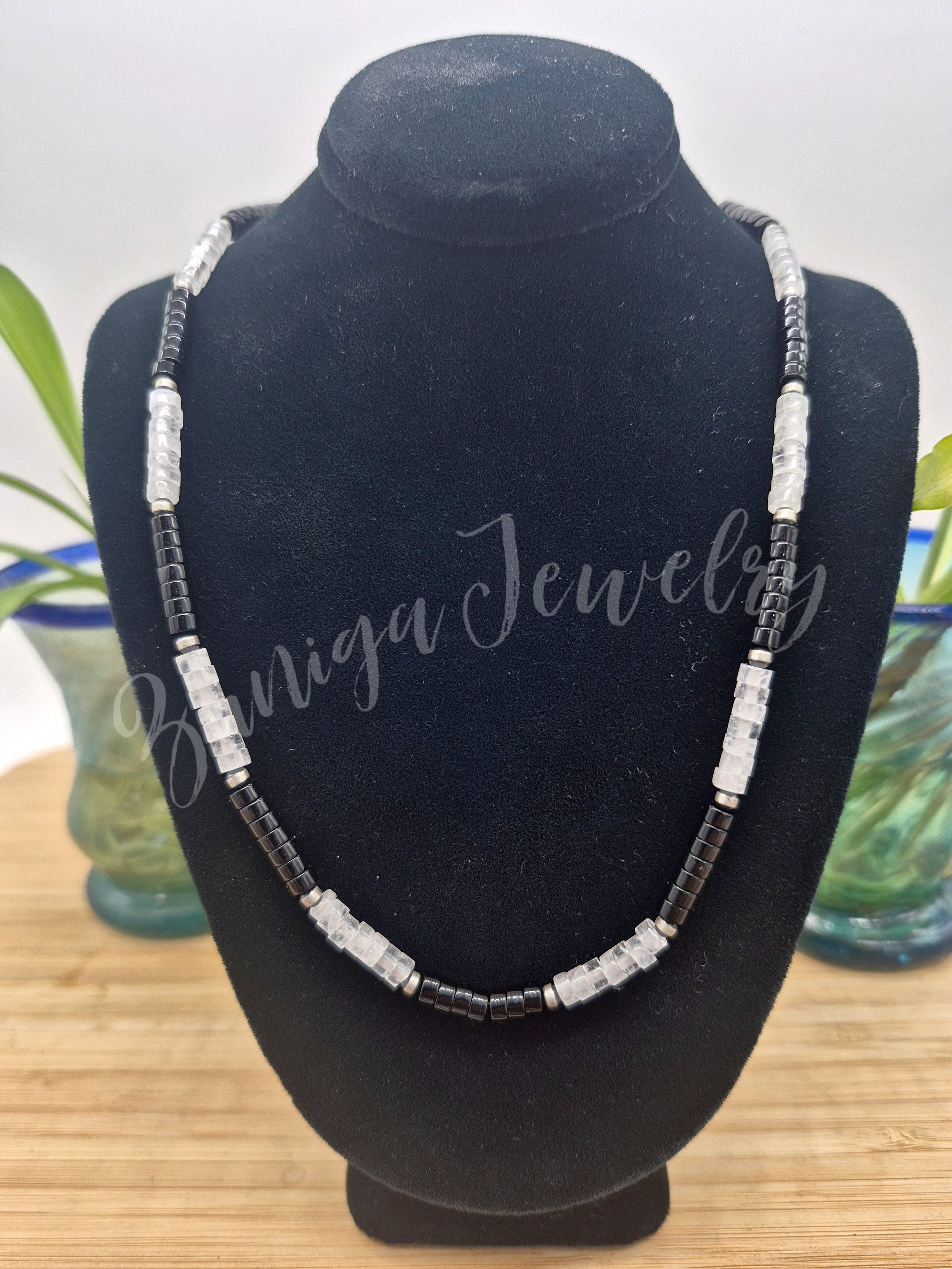 Clear Quartz and Black Obsidian Necklace