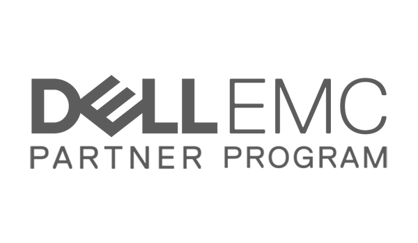 Dell EMC Partner Program logo in black and white