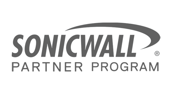 SonicWall Partner Program logo in black and gray.