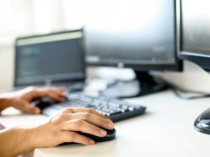 A Redding IT professional doing a compliance check for business insurance