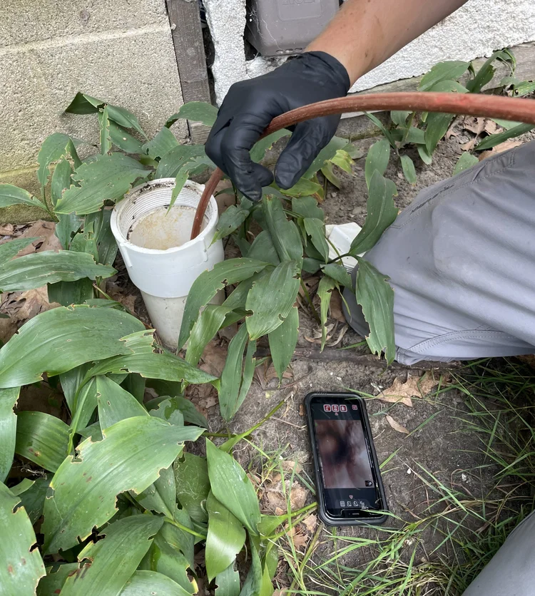 Drain line breakage camera locate service