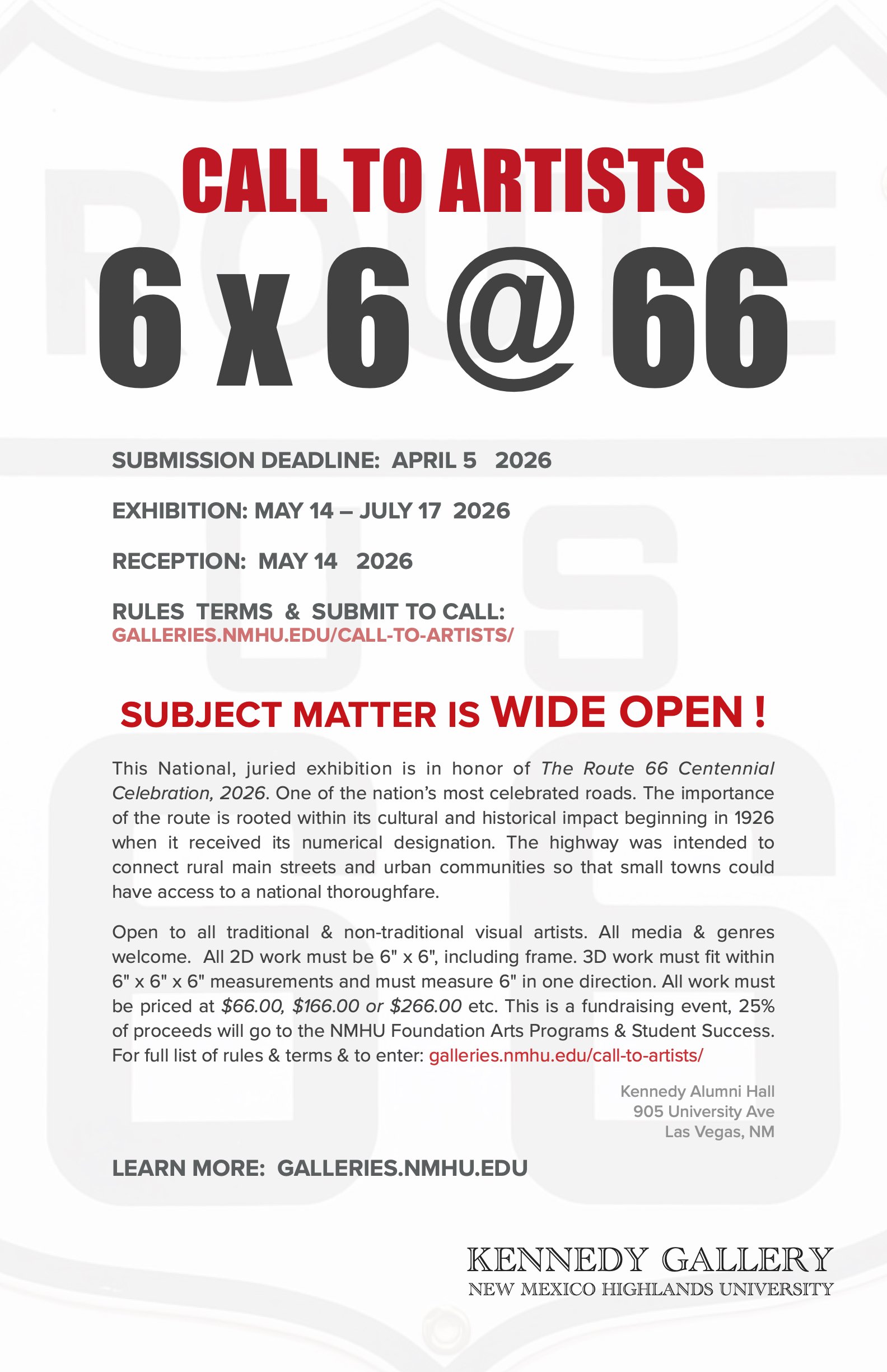 The Kennedy Gallery - 6x6 @ 66