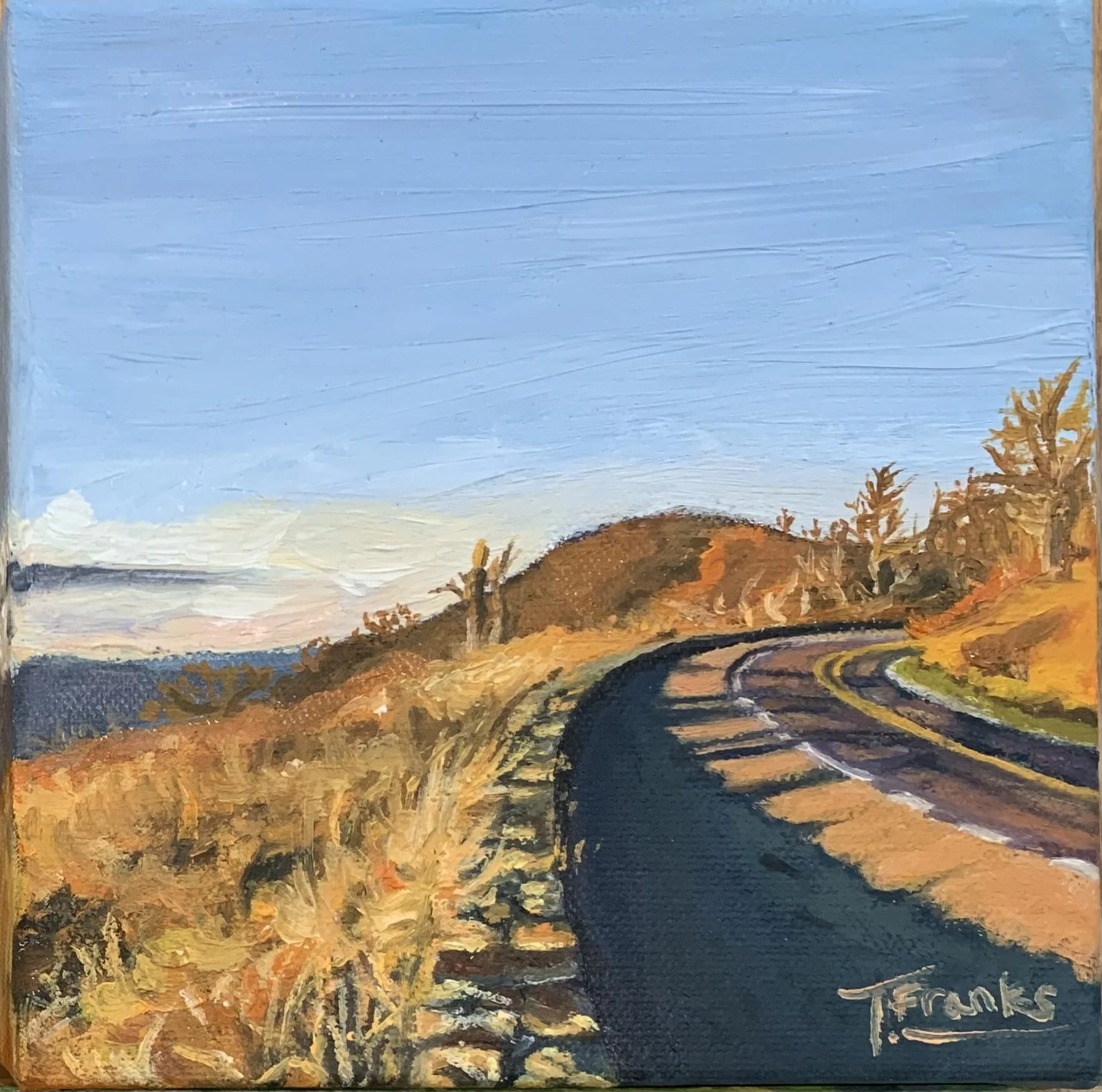 Roadrunning, 2026. Oil on canvas — 6x6 in.