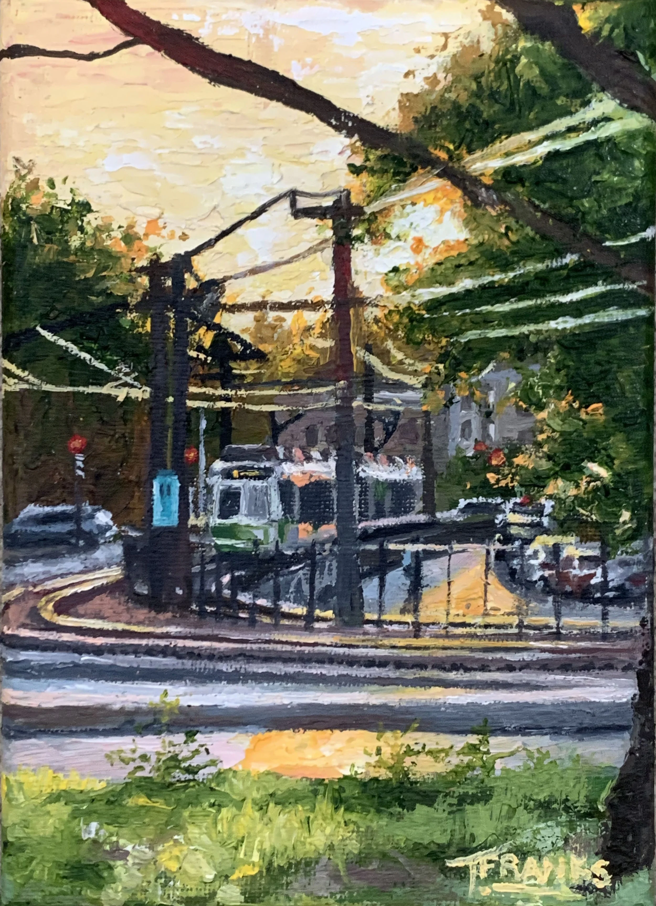 Green Line, 2026. Oil on canvas — 5x7 in.