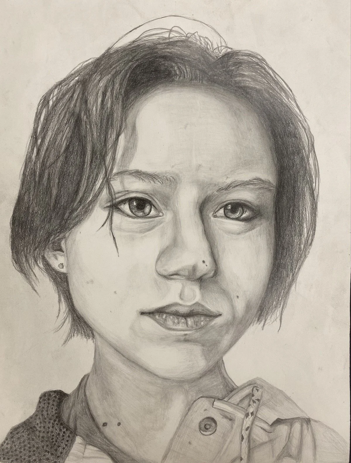 Self-portrait, 2021. Graphite on paper — 9 x 12 in. 