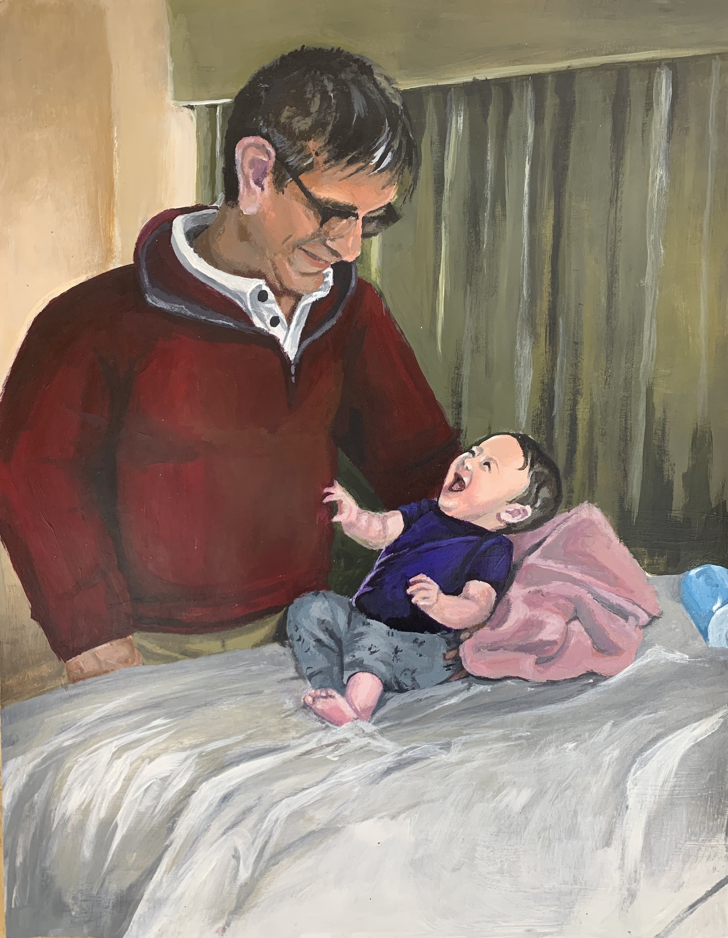 A Moment, 2025. Acrylic on paper — 18 x 14 in. 