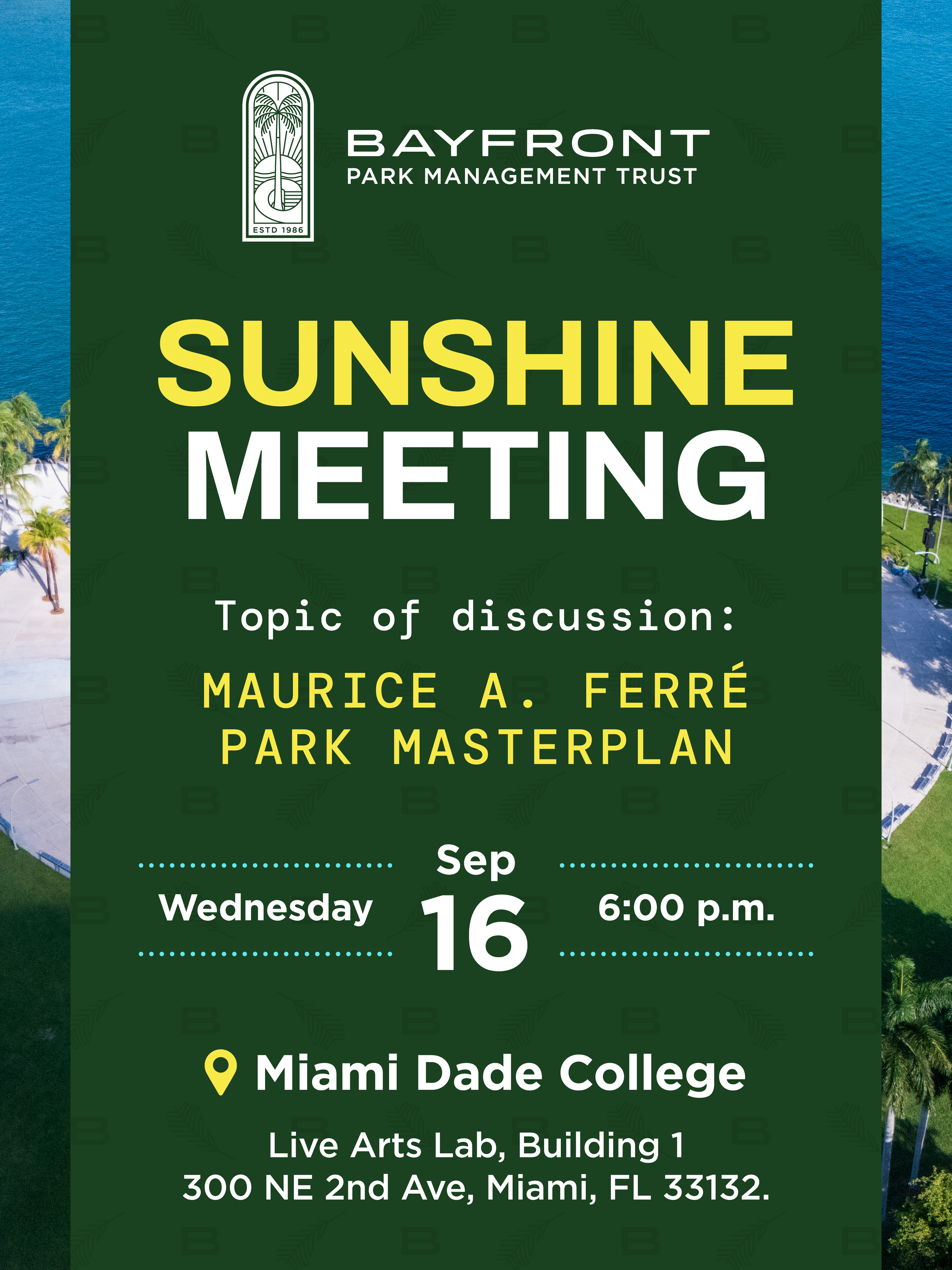 Upcoming Sunshine Meeting