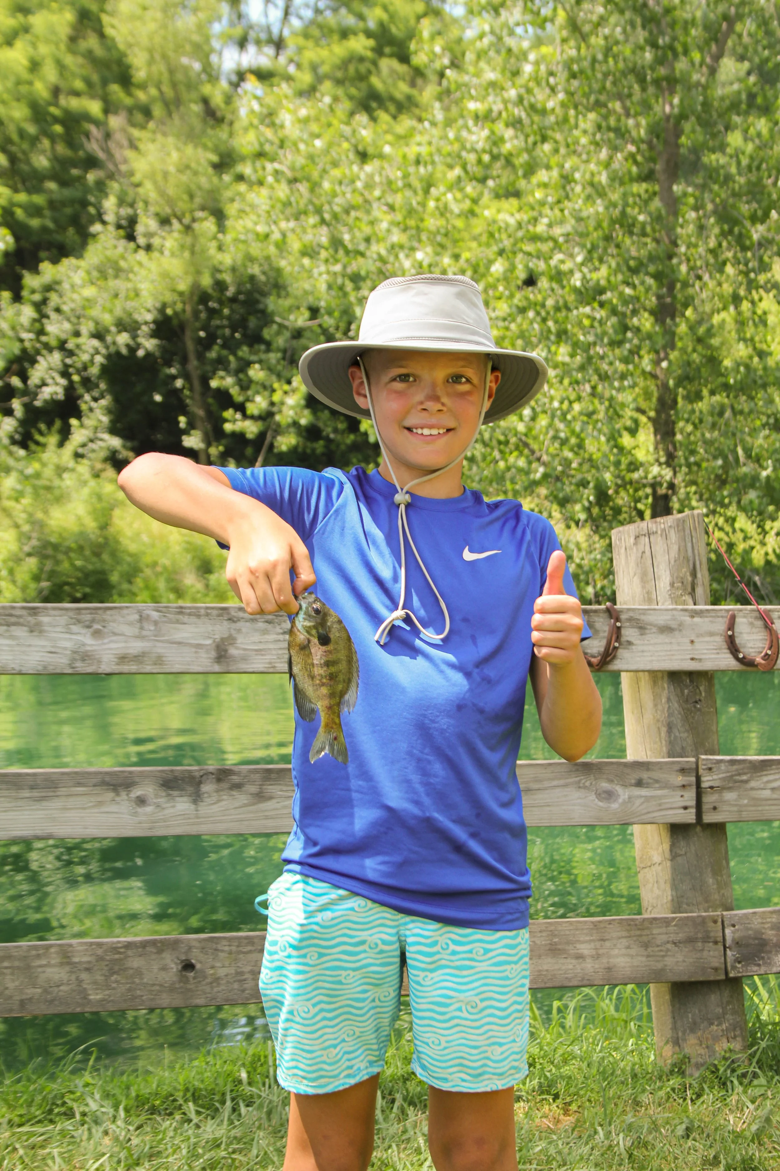 Boy fishing
