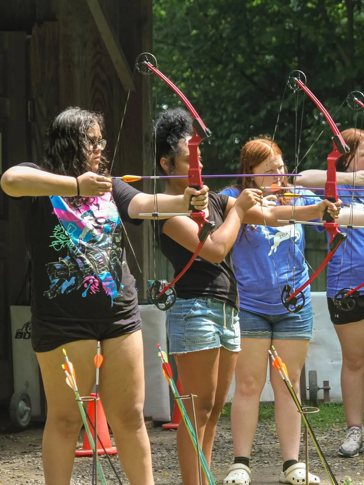 Girls cabin at archery