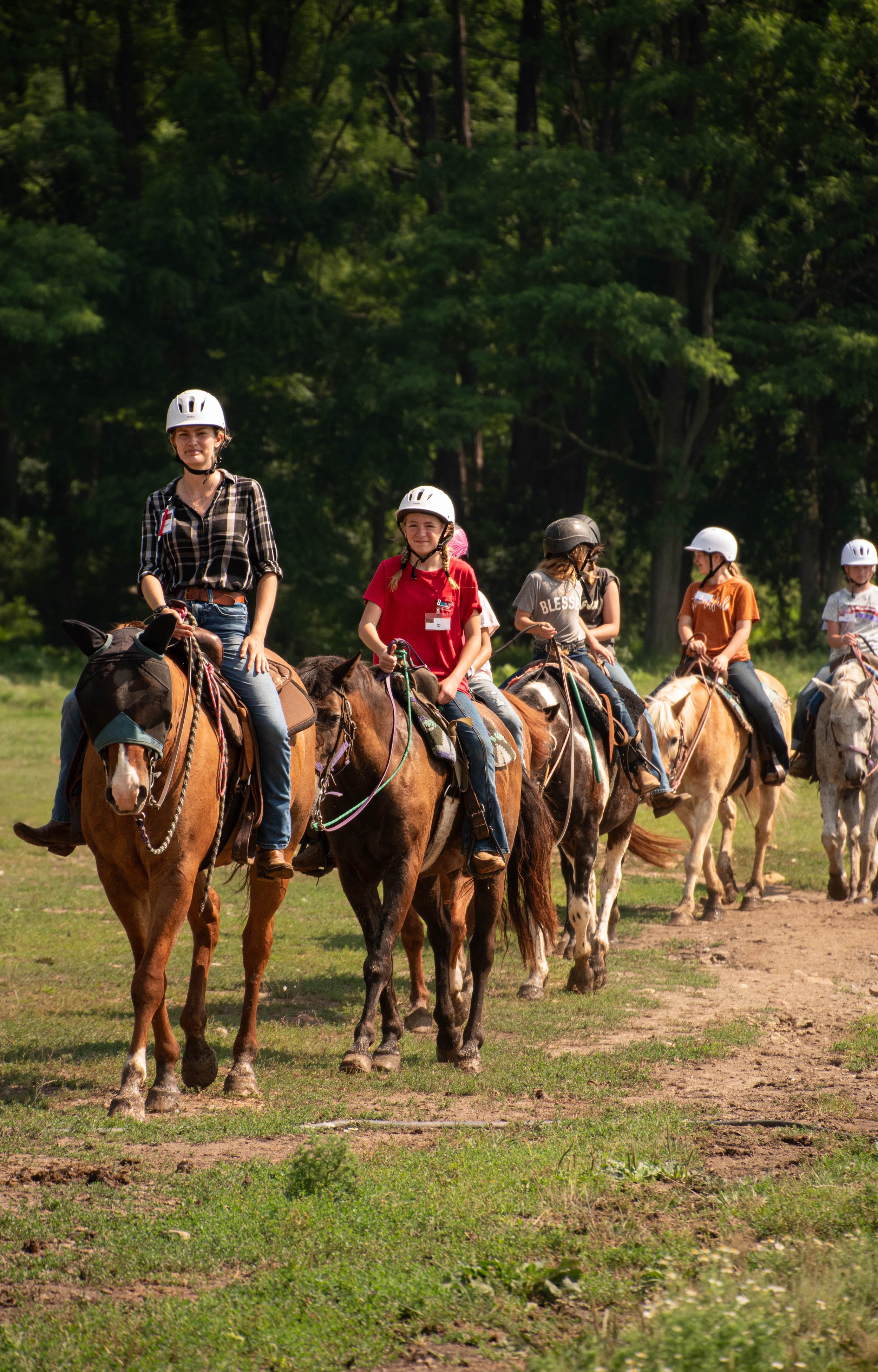Summer camp trail ride
