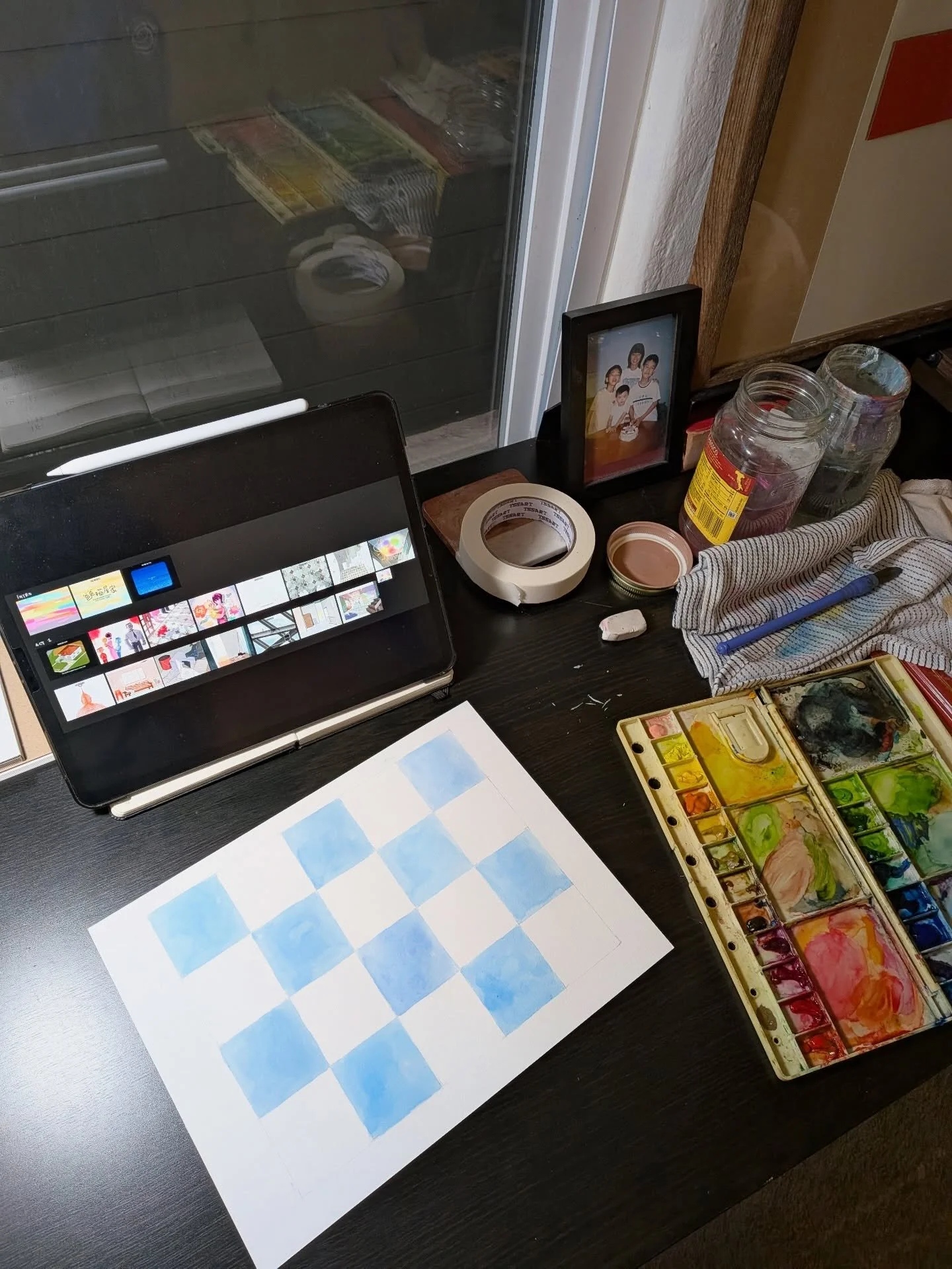 What&rsquo;s the director cooking with these? 🎨 Tune in tomorrow for our teaser drop.
---
#digitalwatercolor #animatedshortfilm #independentfilm #behindthescenes #newmovie