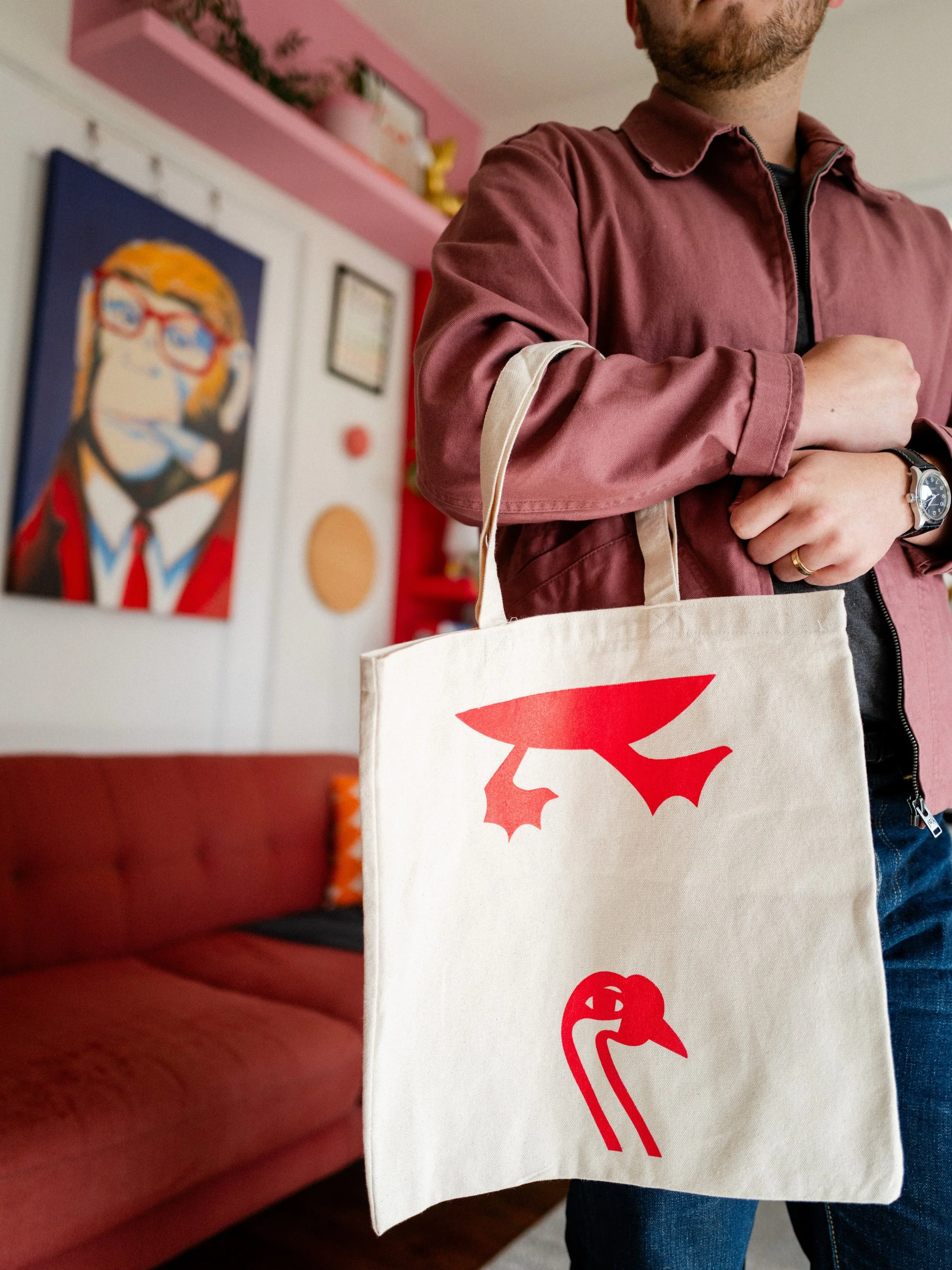 Introducing our goose tote!!! Get this tote bag along with other exclusive perks when you donate $250 or more to @thegreatesthousefilm! Cute accessory, great conversation starter, easter egg for a plot point in the film 👀

We've almost hit our produ