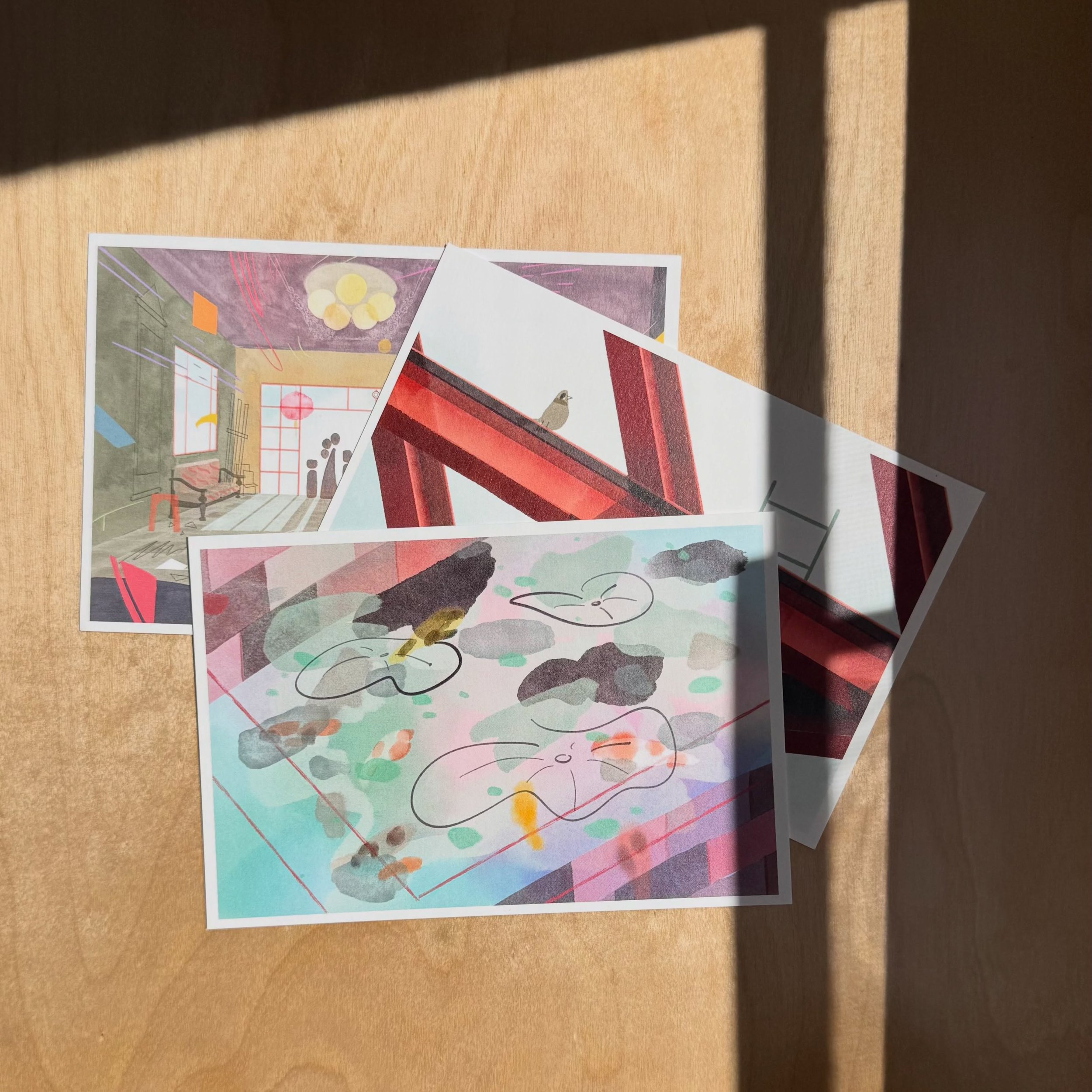 Bits of of the story you can hold 🤭 Donate $50 or more to receive a set of 3 postcards with art from the film!

@thegreatesthousefilm is an animated short film based on a true story of a childhood home in Malaysia. narrated in Hakka by the director.