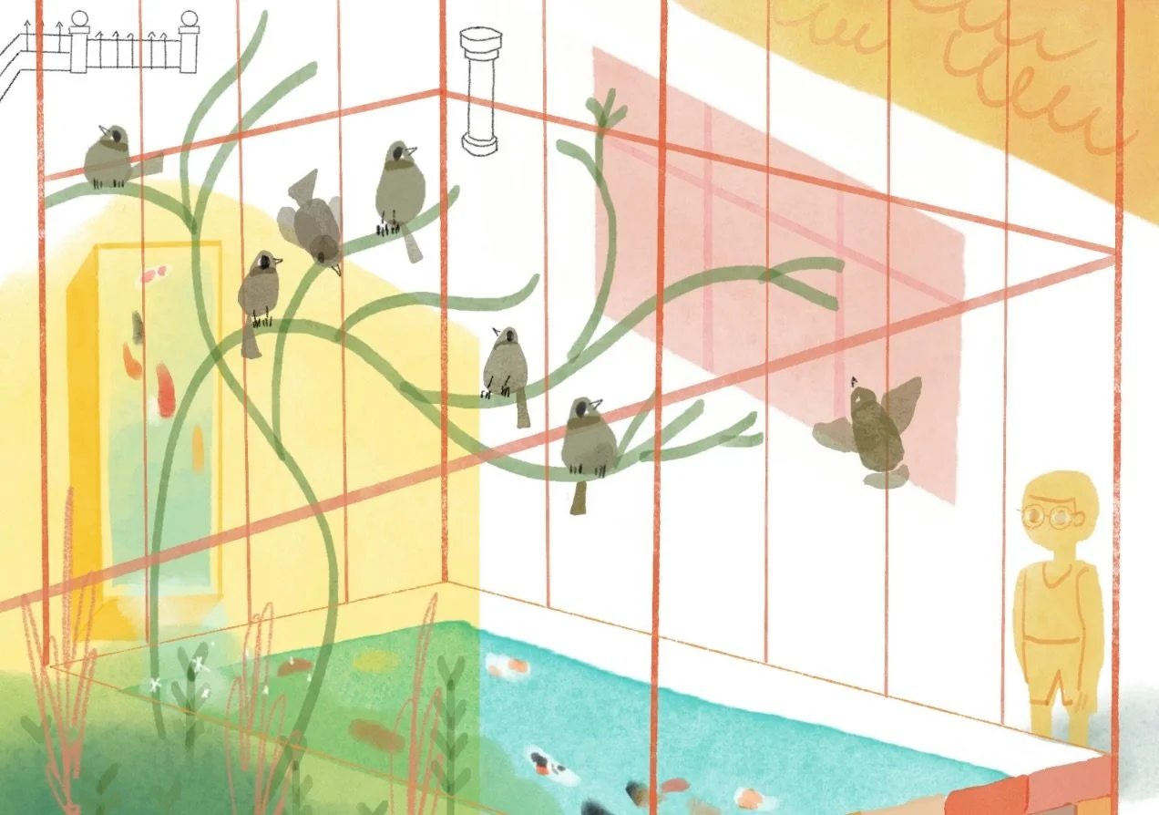 Nature slowly took over the house. 

A sneak peek at the art from "The Greatest House My Father Built" - in production now. Learn more at the link in our bio. 🫶