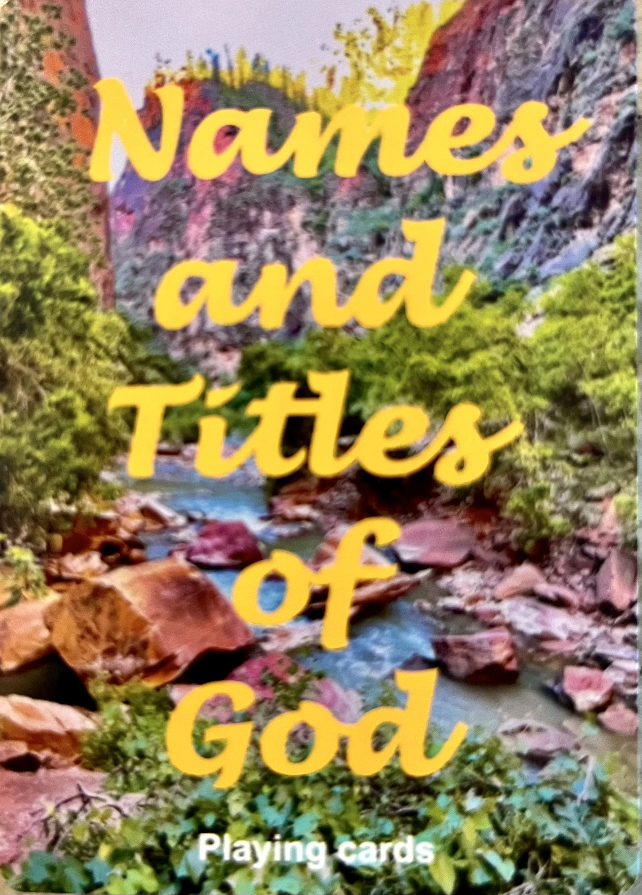 Names and Titles of God Playing Cards