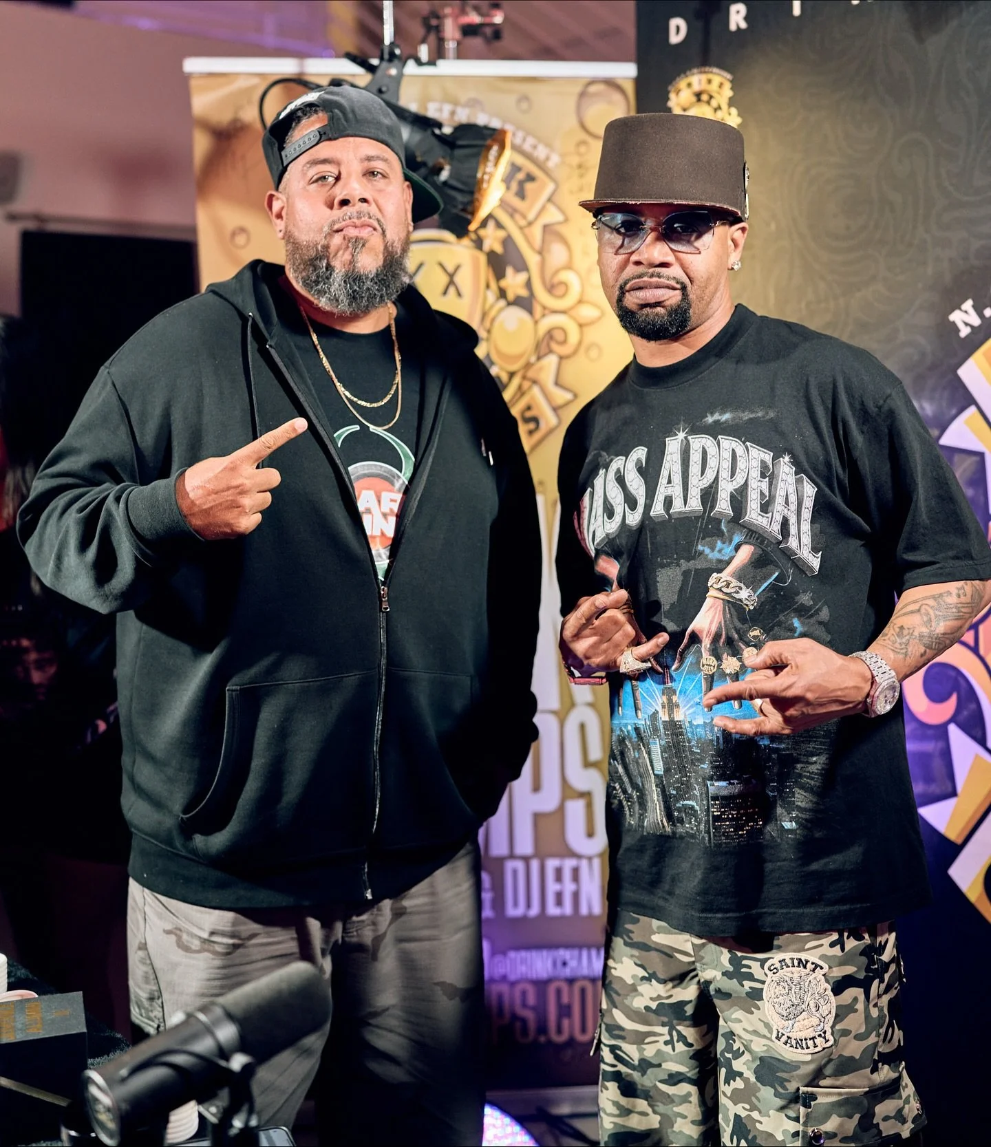 Got one of my fav MCs, the Nolia Legend Juvenile joins the @drinkchamps table in a classic episode! Don&rsquo;t miss this one OUT NOW!!! #Juvenile #CashMoney #HazardisSoundz #DrinkChamps📸 @drainflix