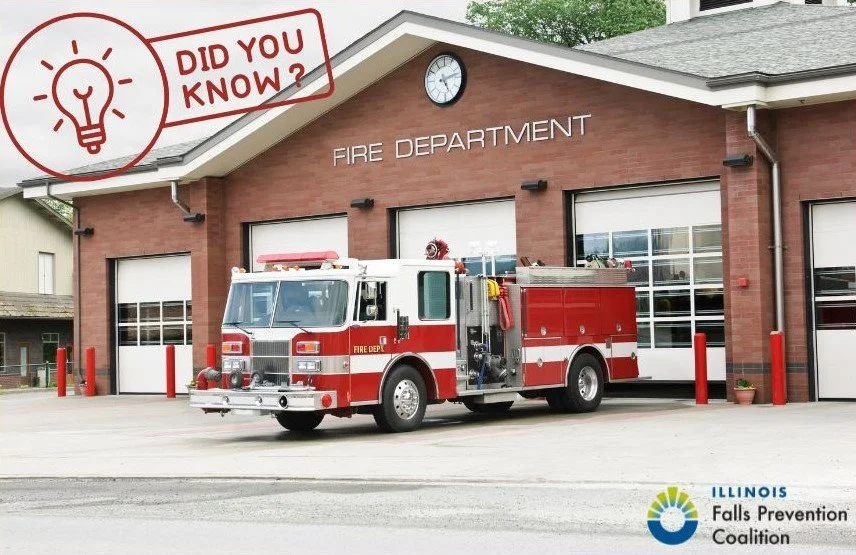 🚨 DID YOU KNOW... 🚨

Falls are the #1 cause of emergency visits among older adults 65+ -- and that first responders (fire &amp; EMS) are uniquely positioned to help reduce them? 🚒❤

When communities, health systems, and emergency services work ✨ t
