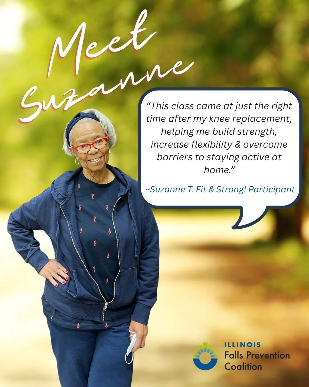 ✨ A strong recovery starts with the right fit. Suzanne joined Fit &amp; Strong! after her knee replacement and discovered a supportive way to build strength, improve flexibility, and stay active.

Looking for a Fit &amp; Strong! class near you? Visit