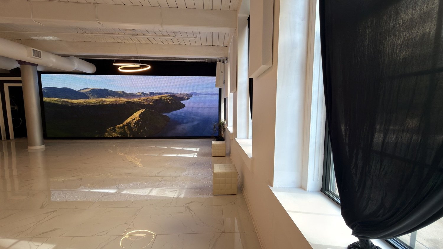 26-foot LED wall for a bar or bat mitzvah grand entrance in Jersey City