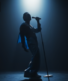 male vocalist in silouette