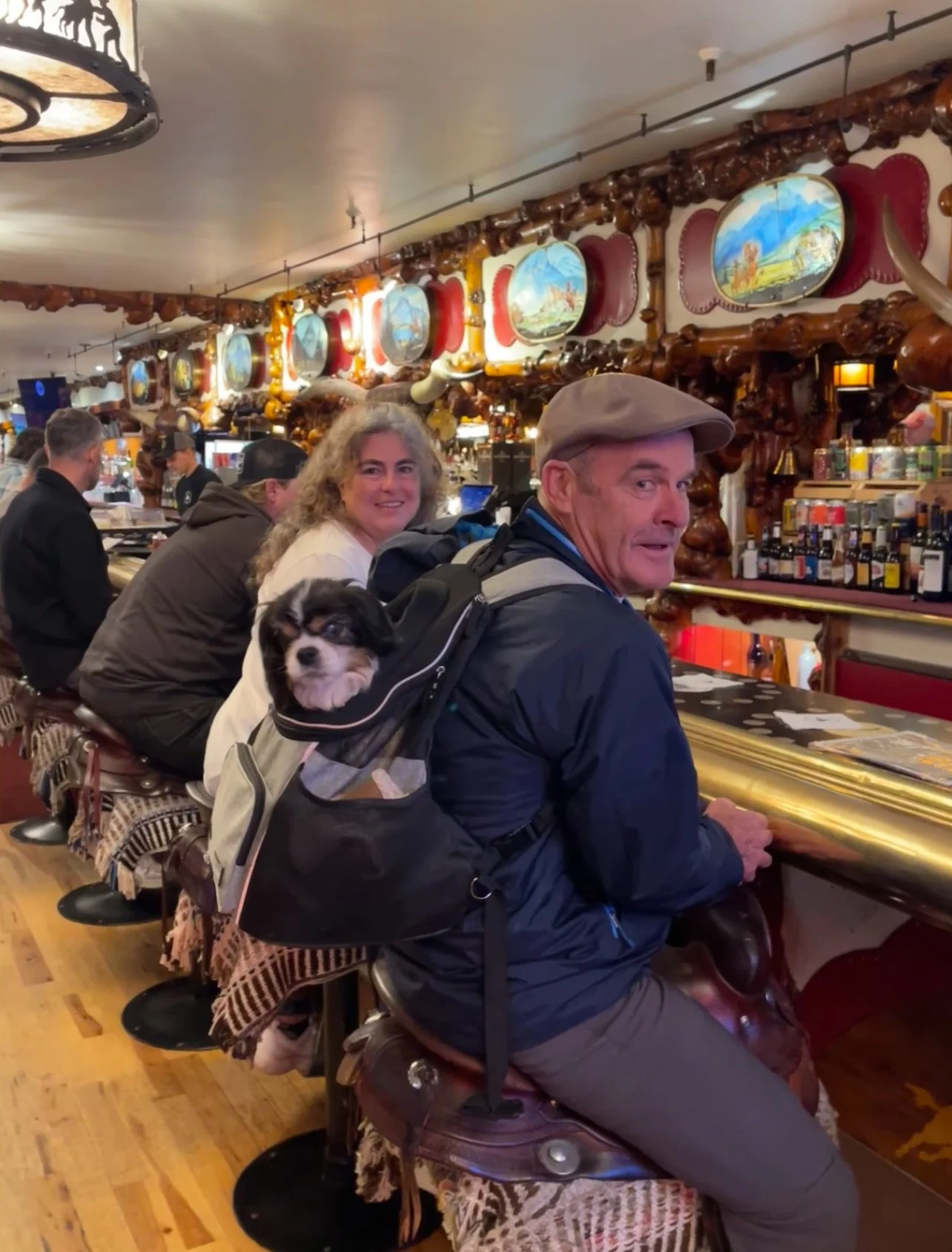 Even Cole got to hang out at the Million Dollar Cowboy Bar!
