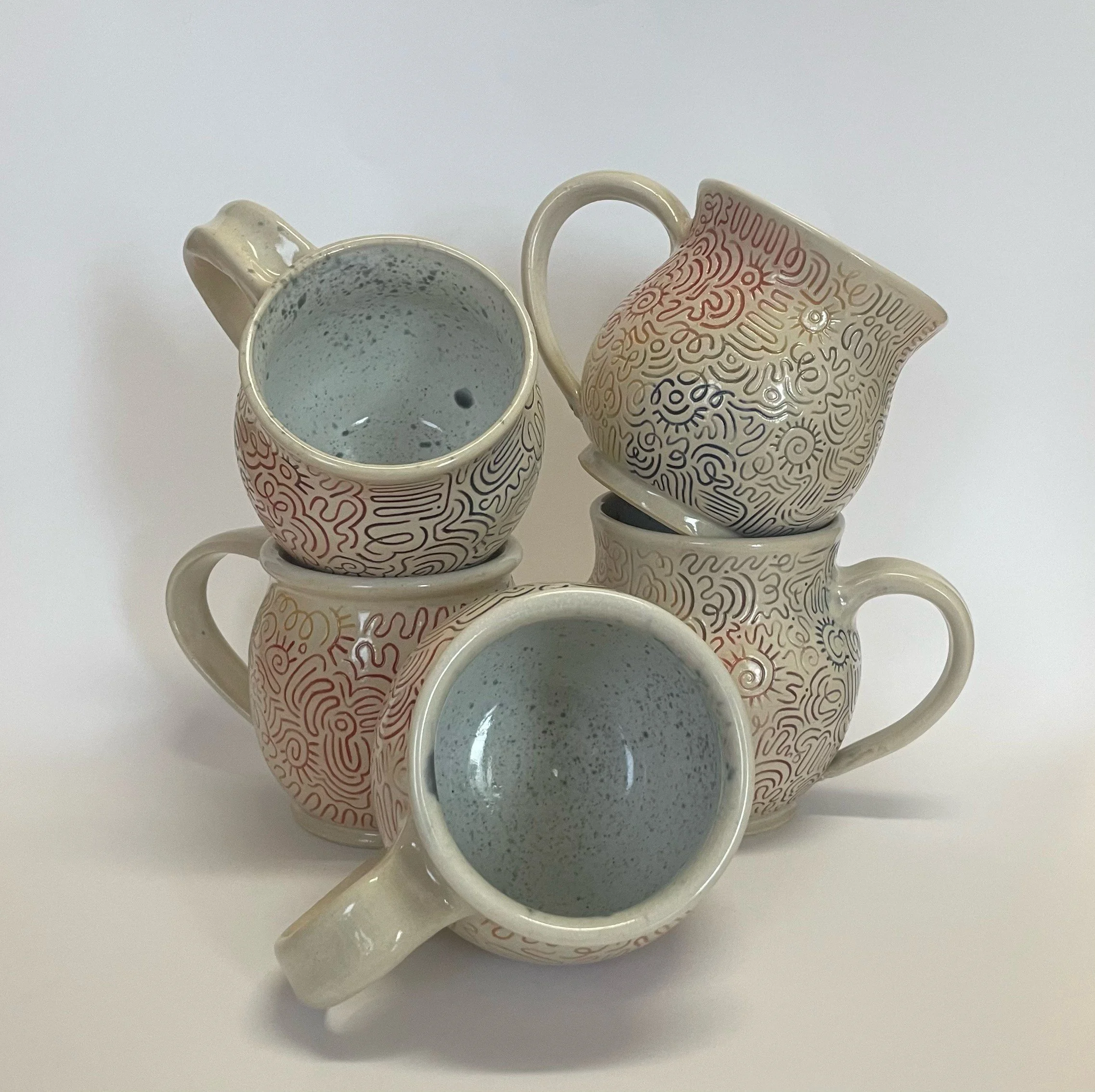 Rainbow Mishima Squiggle Mug