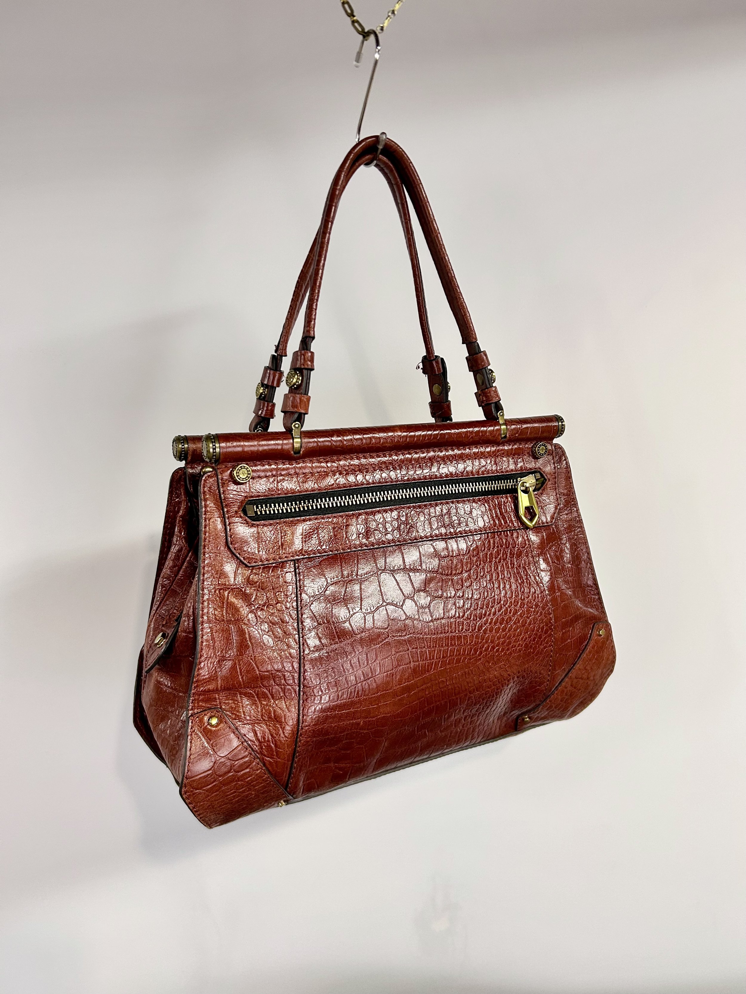Beautiful Aligator Skin Red Leather Oryany Bag $115