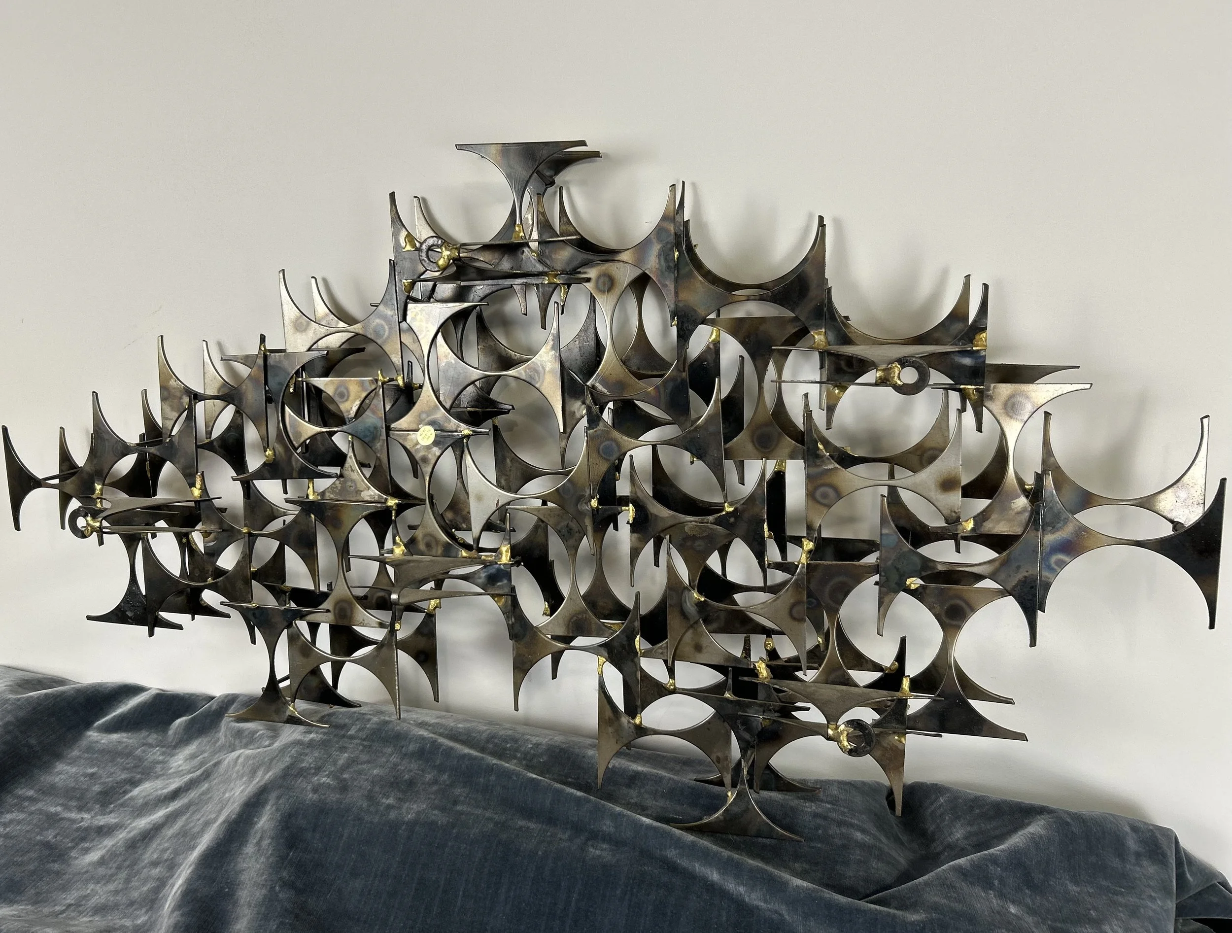 Marc Weinstein, Marc Creates Brutalist Brass Wall Sculpture 1960-1970