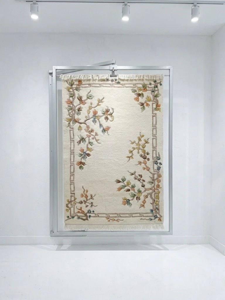 Vintage Hand-Knotted Chinese Deco Style Wool Rug – 5' x 7'