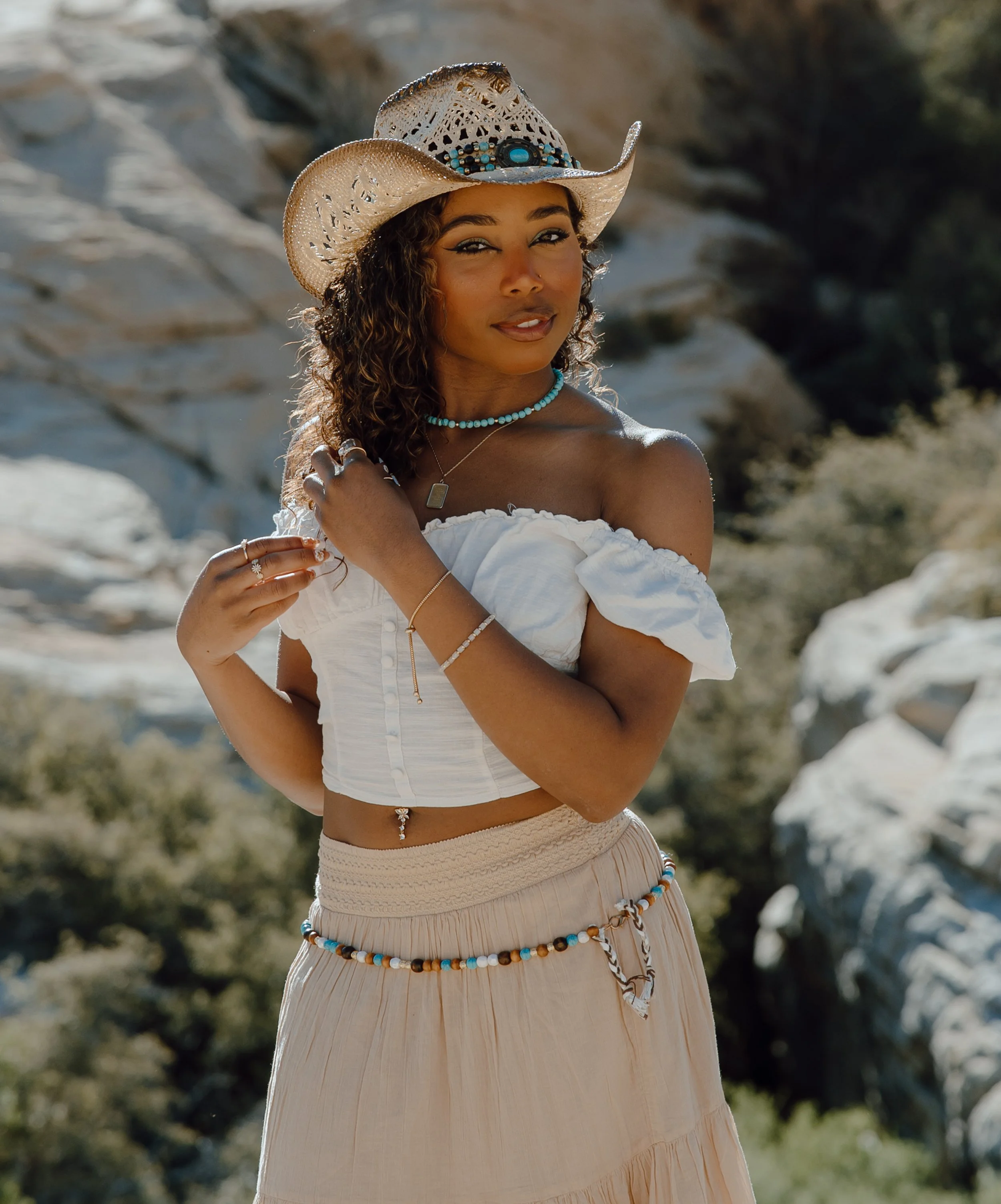 Las Vegas boho portrait session at Red Rock | Meliyah D Photography