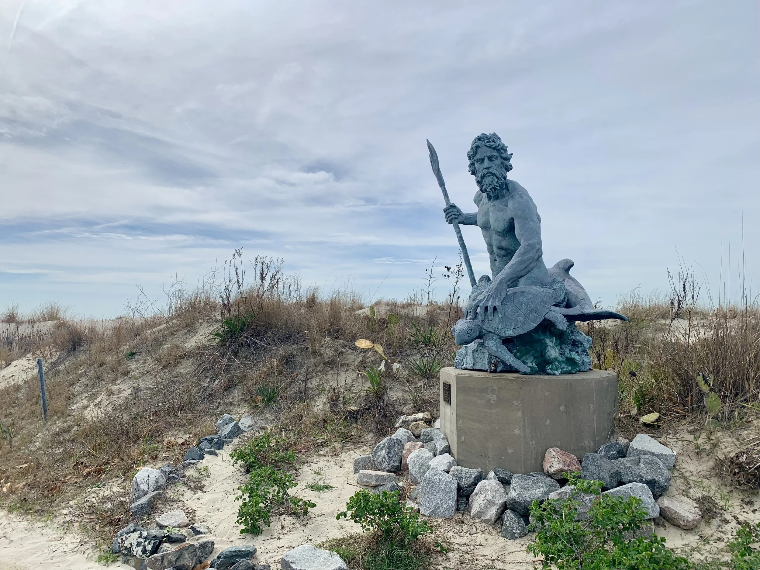 Poseidon Statue at Cape Charles Beach