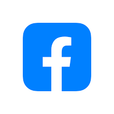 Facebook logo with blue background and white lowercase 'f'